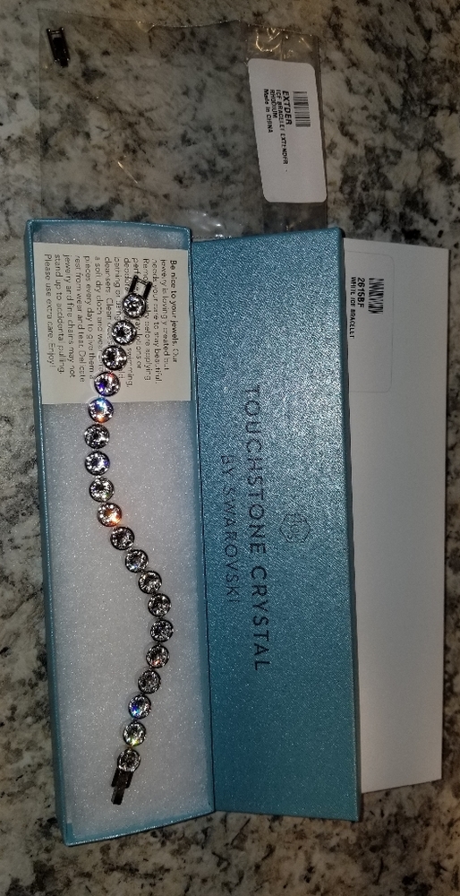 Touchstone white ice bracelet with extender